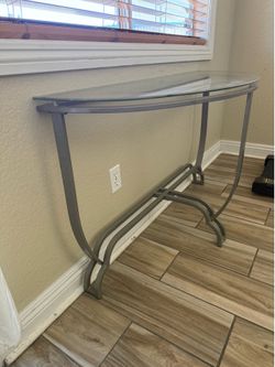Modern glass console table