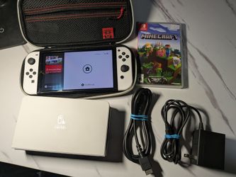 Nintendo Switch OLED with Minecraft 