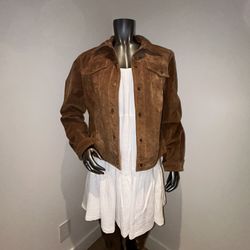 Suede Women’s Jacket By The Terrain Ahead Sz Lg