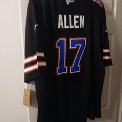 Men's XXL 2XL Nike Josh Allen CUSTOM Captains Jersey Nwt