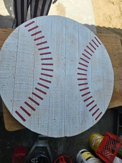 Wood baseball sign 24 inches