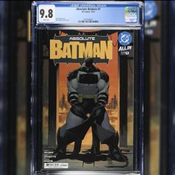 Absolute Batman #1 CGC 9.8 White Pages 1st Print