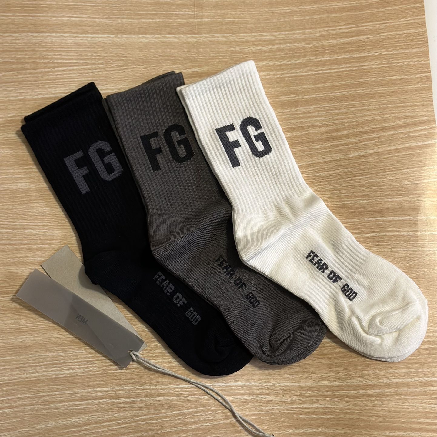 Fear Of God Socks Essentials set of 3 nylon cotton Premium socks