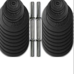   Yes4All 200 Lbs  CAST IRON ADJUSTABLE DUMBBELLS  PLUS  FREE CONNECTOR $250