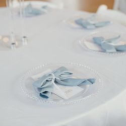 Clear charger plates