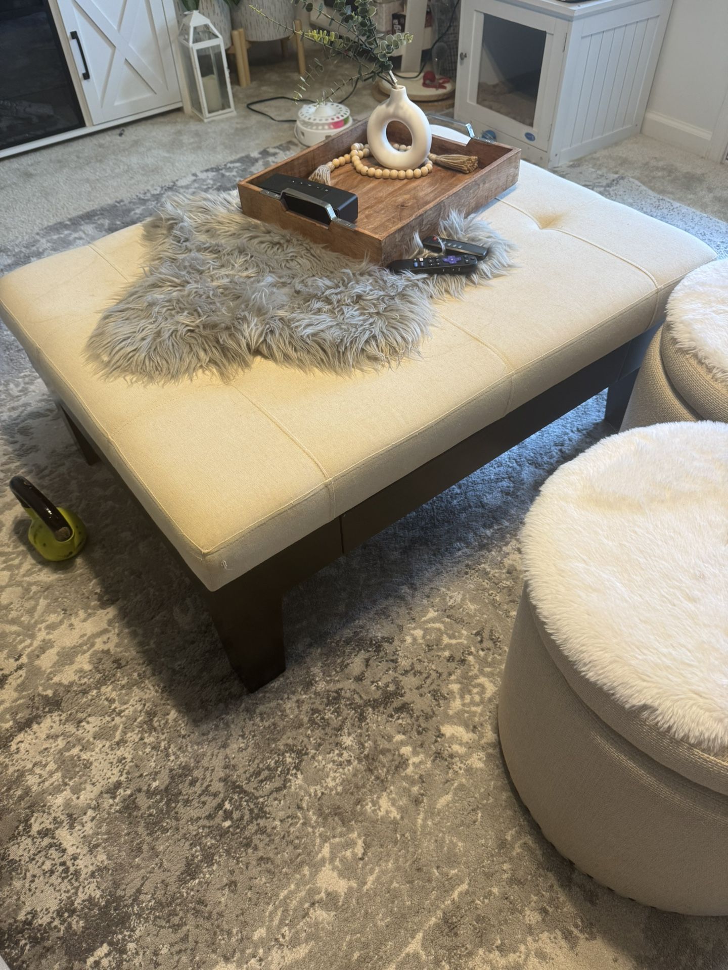 Beige Ottoman Coffee Table