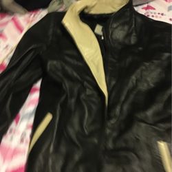 Leather Jacket Large Womans