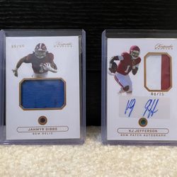 Keepsake Edition NFL Sports Cards - Numbered Auto - KJ Jefferson, Jahmyr Gibbs