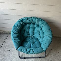 Teal Folding Saucer Chair