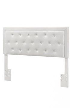 White Faux Leather Headboard with Tufts for Full and Queen Beds