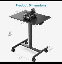 Adjustable Table White And black Color Available