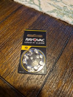 Rayovac size 10 hearing aids batteries