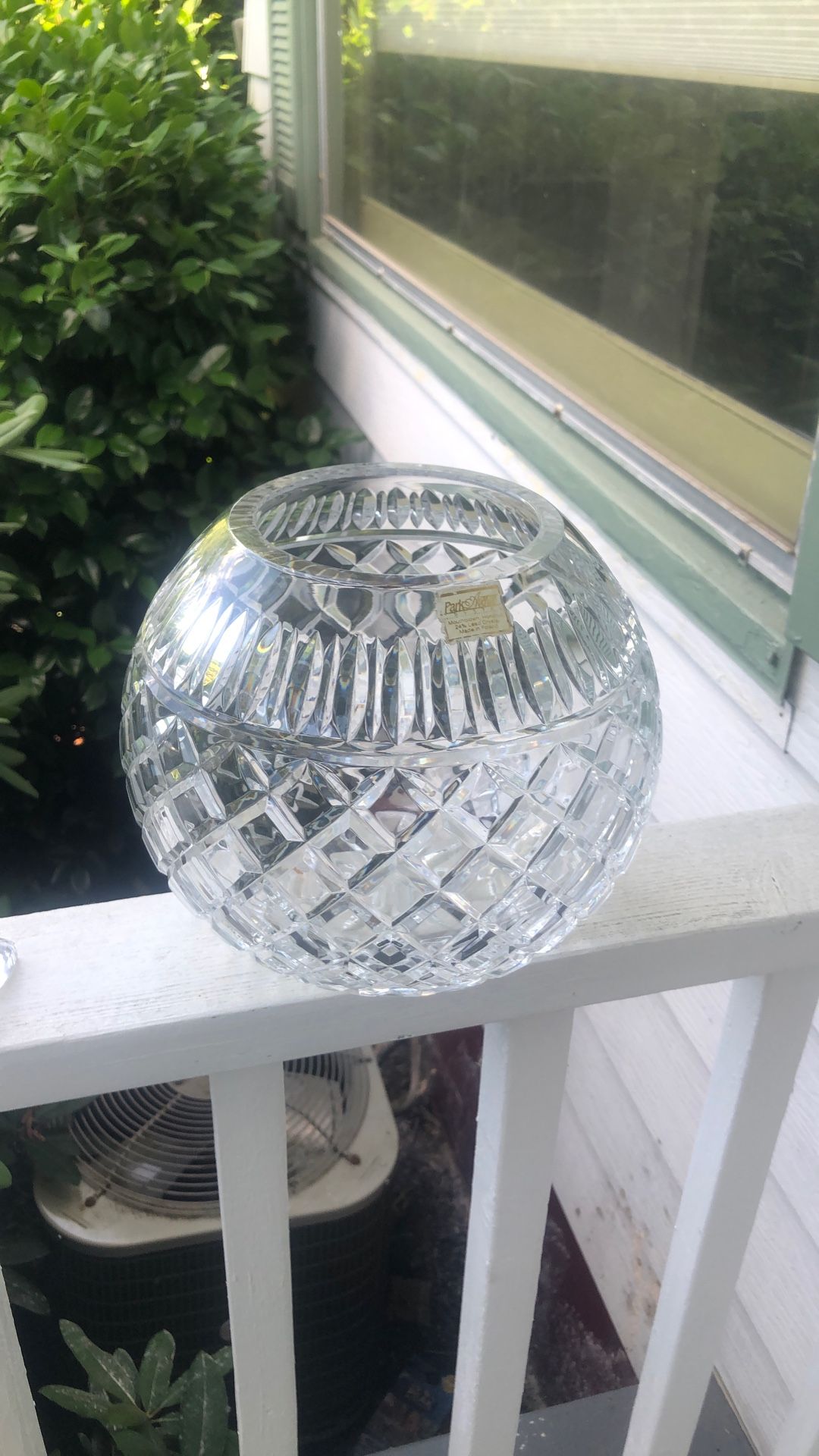 Lead crystal vase