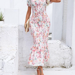 Floral Mermaid Dress Super Cute