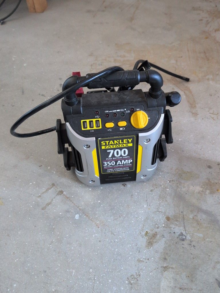 Stanley.  Jump Starter With 120 Psi Conpressor