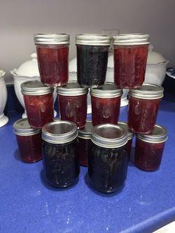 Strawberry and blueberry preserves