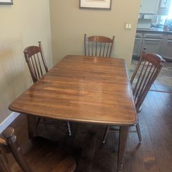 Wood Kitchen table w/ 4 chairs