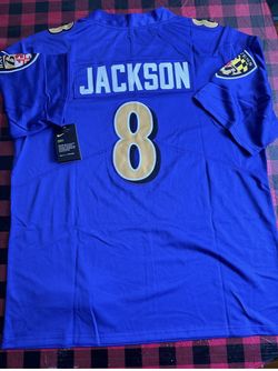 Baltimore Ravens #8 Lamar Jackson stitched Football Jersey Purple