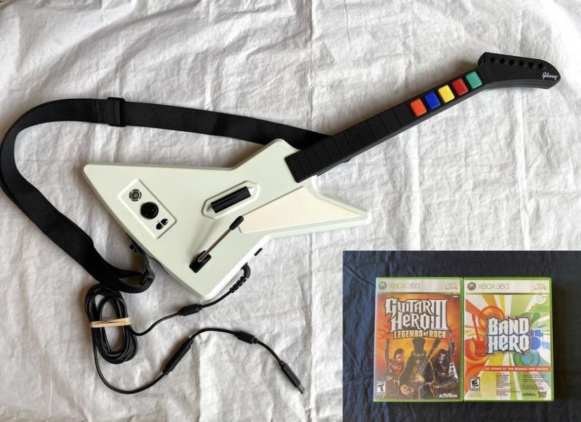 Guitar Hero wired guitar & Games for Xbox 360 - PRICE FIRM