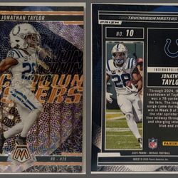 2025 Panini Mosaic - Jonathan Taylor - Touchdown Masters Mosaic Orange Fluorescent