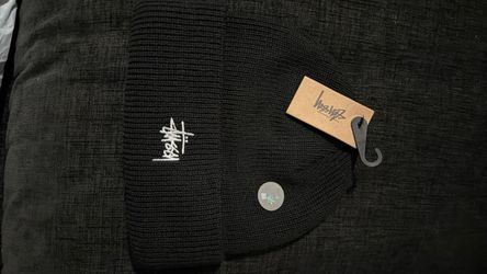 Stussy Black Knit Beanie with Tags