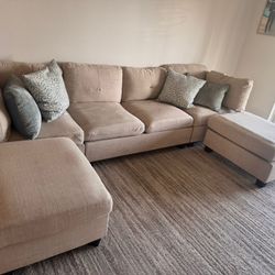 Beautiful Sectional Sofa Almond