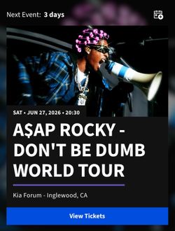 A$AP Rocky Tickets