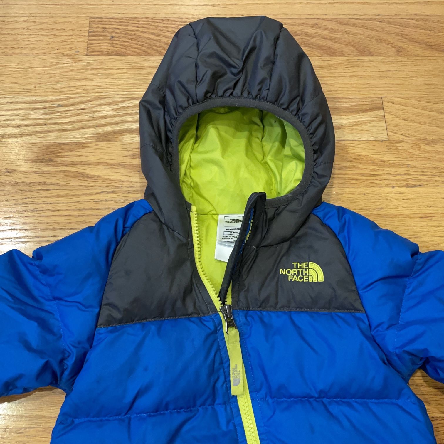 North Face 550 down Hooded Kids Onesy