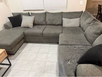 Dark gray sofa
