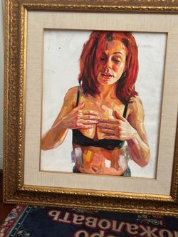 🔥🔥👨🏻‍🎨 Original Oil Painting Inspired From Ex GF Muse 💃Framed Female Portrait