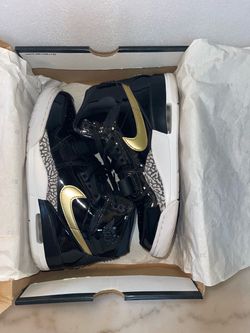 Air Jordan Legacy 312 Black Gold Patent Size 10 AV3922-007 OG Box Authentic