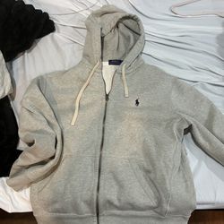 White polo hoodie size L