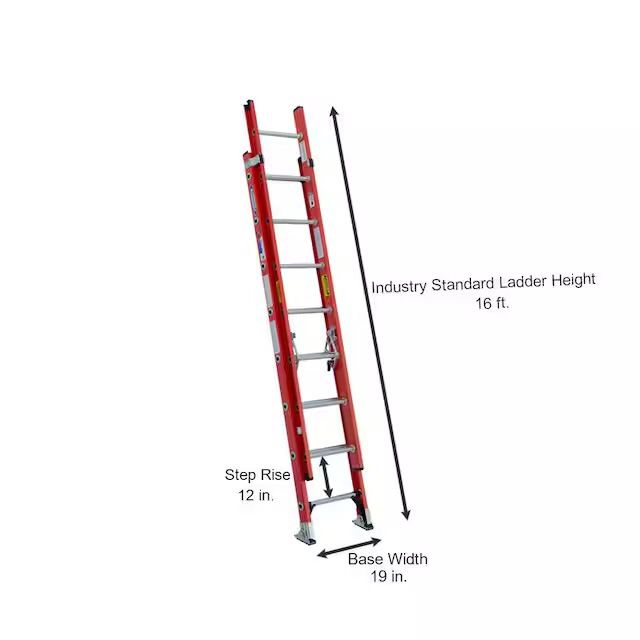 Werner 16 ft. Fiberglass Extension Ladder