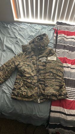 Camo rockstar puff jacket with hood