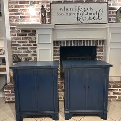 Two Large Beautiful Refinished Century Furniture Nightstands / Bedside Chests / Side Tables