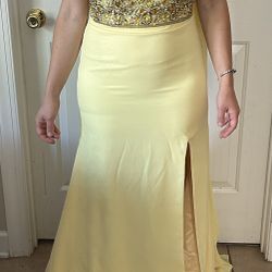 Formal Yellow Dress (Prom/Wedding/Quinceañera)
