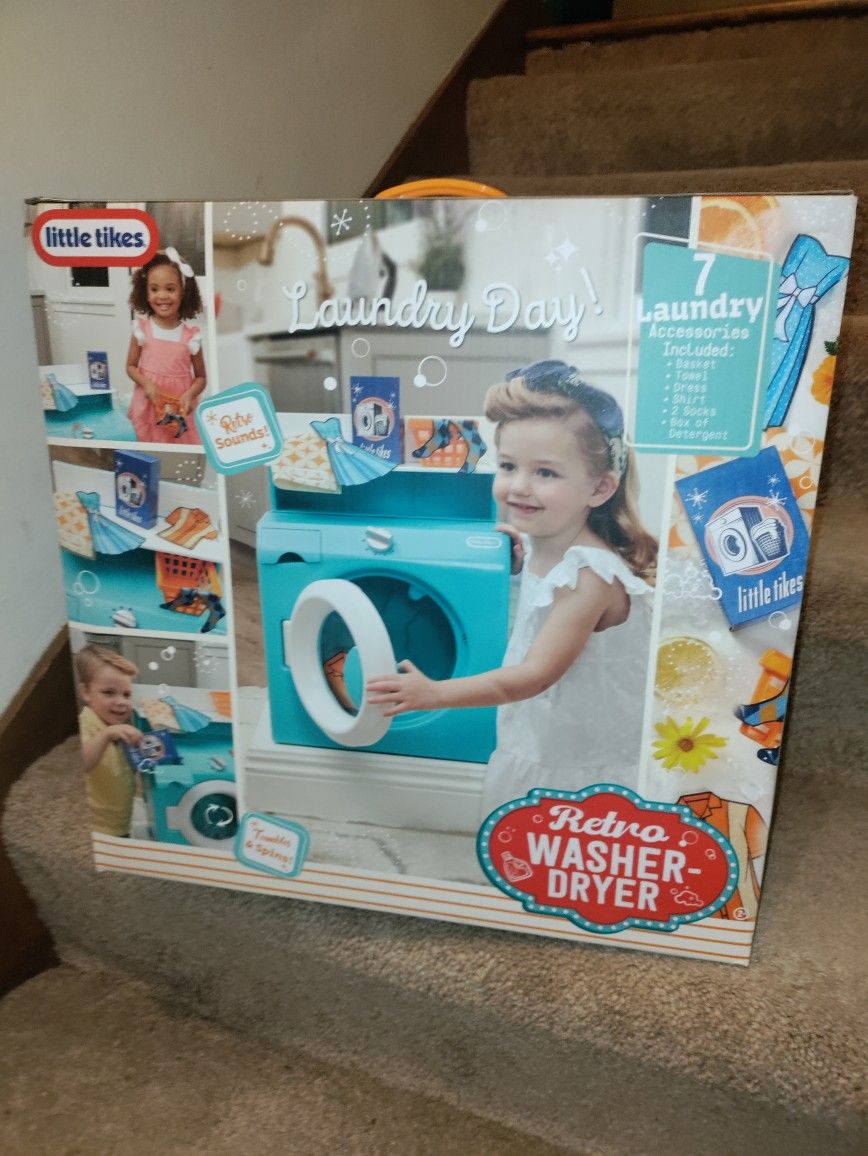 Little Tikes Retro Washer-Dryer! Accessories Included! Brand New!