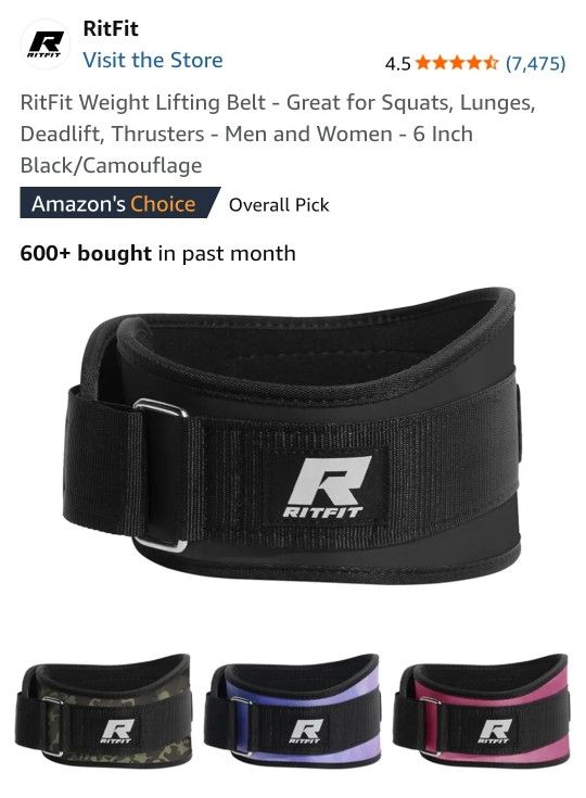 RitFit Weight Lifting Belt