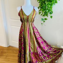 Women Ladies Boho Floral Maxi Dress Cocktail Party Evening Summer Beach Sundress one size 