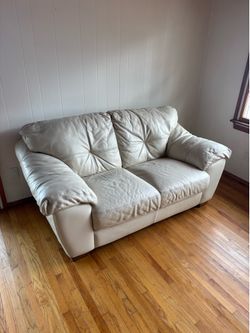 White Leather Couch