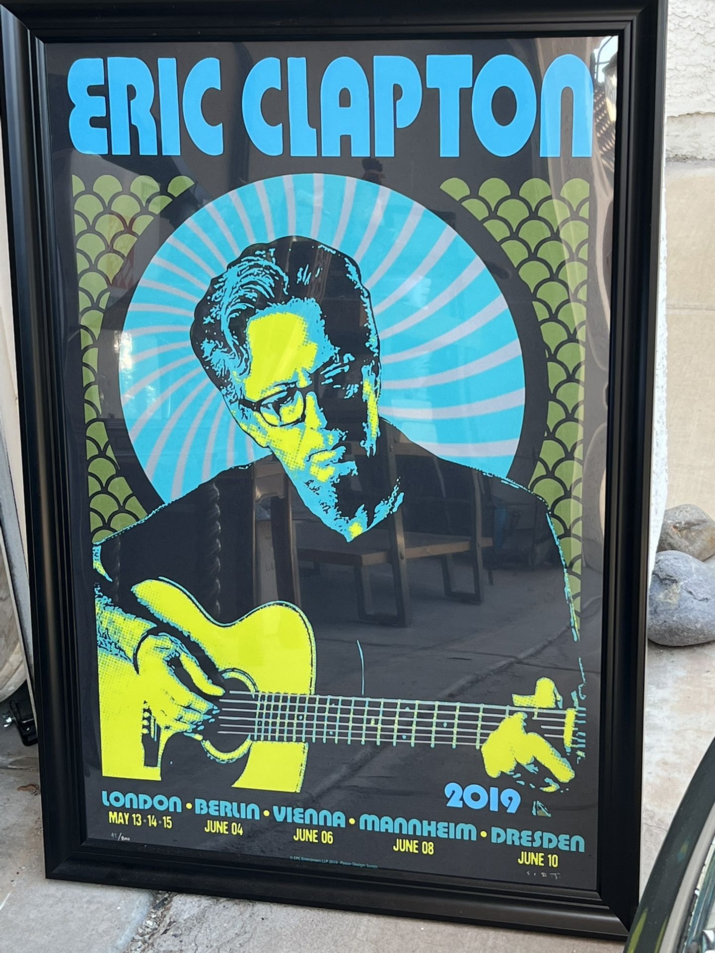 Signed And Numbered Eric Clapton Tour Poster