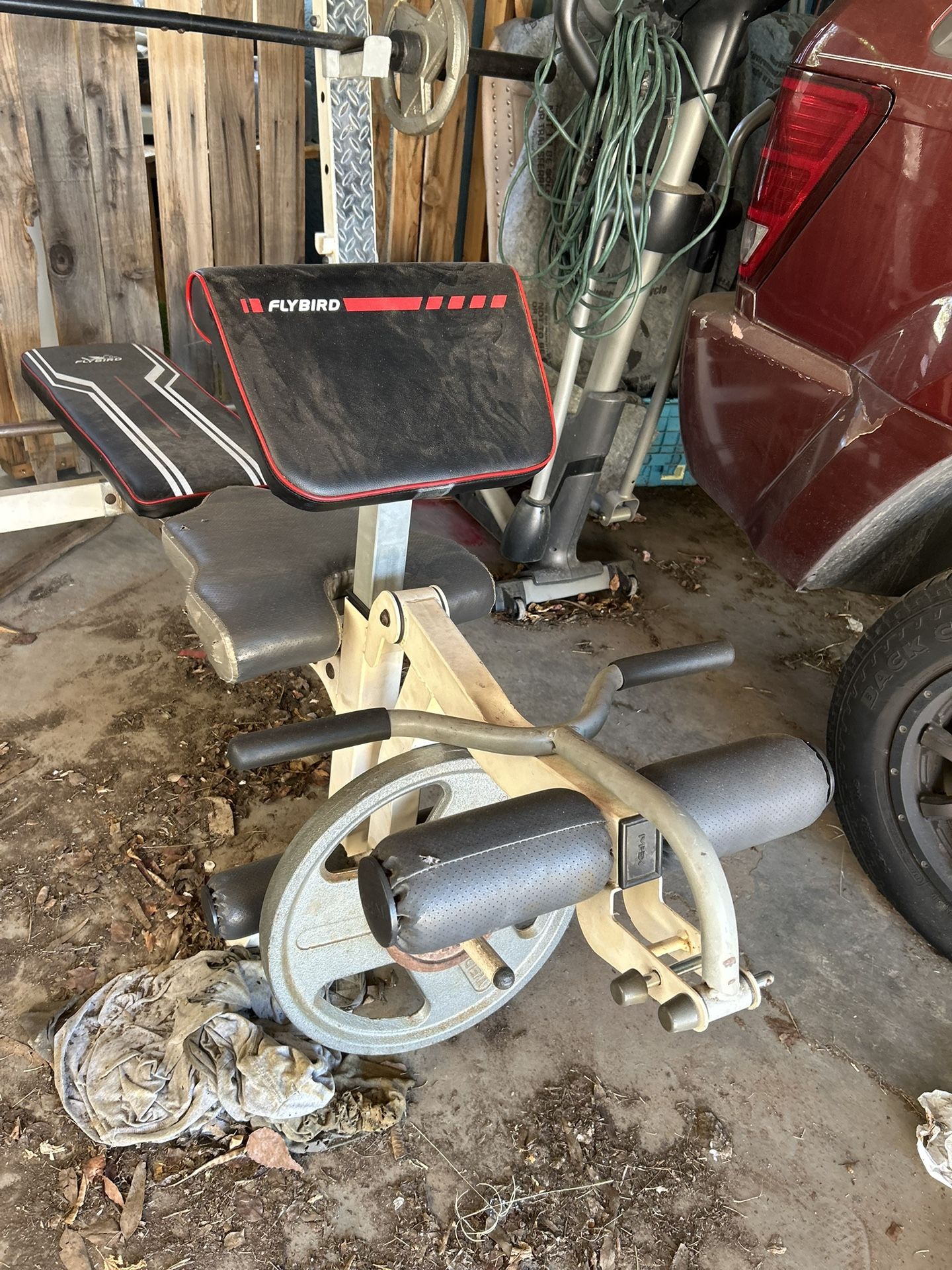 Weight Bench With Weights And Bar