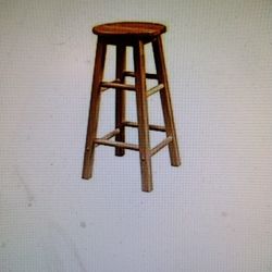 24" Round Stool, Natural, NEW