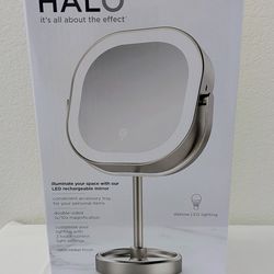 Conair HALO LED Double-Sided 1x/10x Magnification Rechargeable Mirror