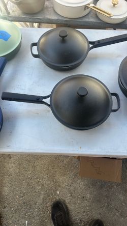 Pans and pots  Comes with 10.5 inch pan  non stick  Brand: our place  Lightly used   Pick up in sun valley  Cash only