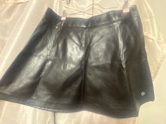 Black Faux Leather Mini Skirt