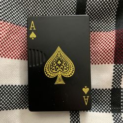 Black and Gold Ace of Spades Card Lighter