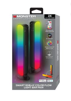 🔥NEW🔥 Monster LED Wi-Fi Light Bar 2-Pack: Smart Razer Chroma, Vertical or Horizontal