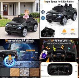24V  Ride on Toy, 2 Seater Licensed Chevrolet Silverado HD Kids Electric Car with Remote Control