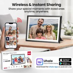 RCA 10.1” WiFi Digital Picture Frame, Electronic Photo Frames 32GB Storage, HD IPS Touch Screen WiFi Frame/Auto Rotate/Wall Mounted, Easy Setup